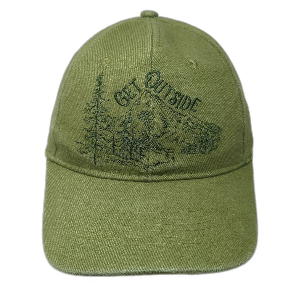 Sierra Club Baseball Cap Green One Size Get Outside Mountain Tree Nature Hat
